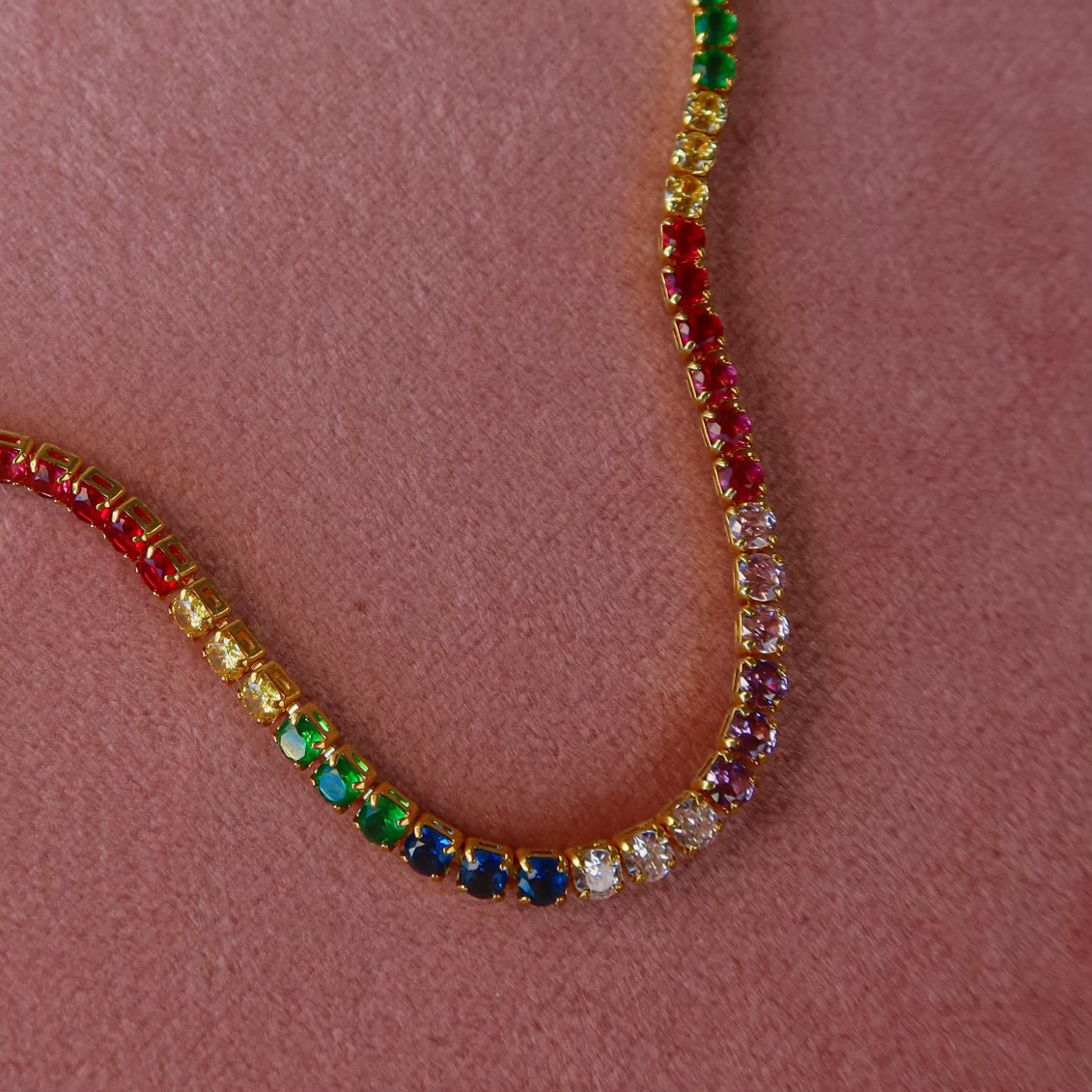 Rainbow Tennis Chain