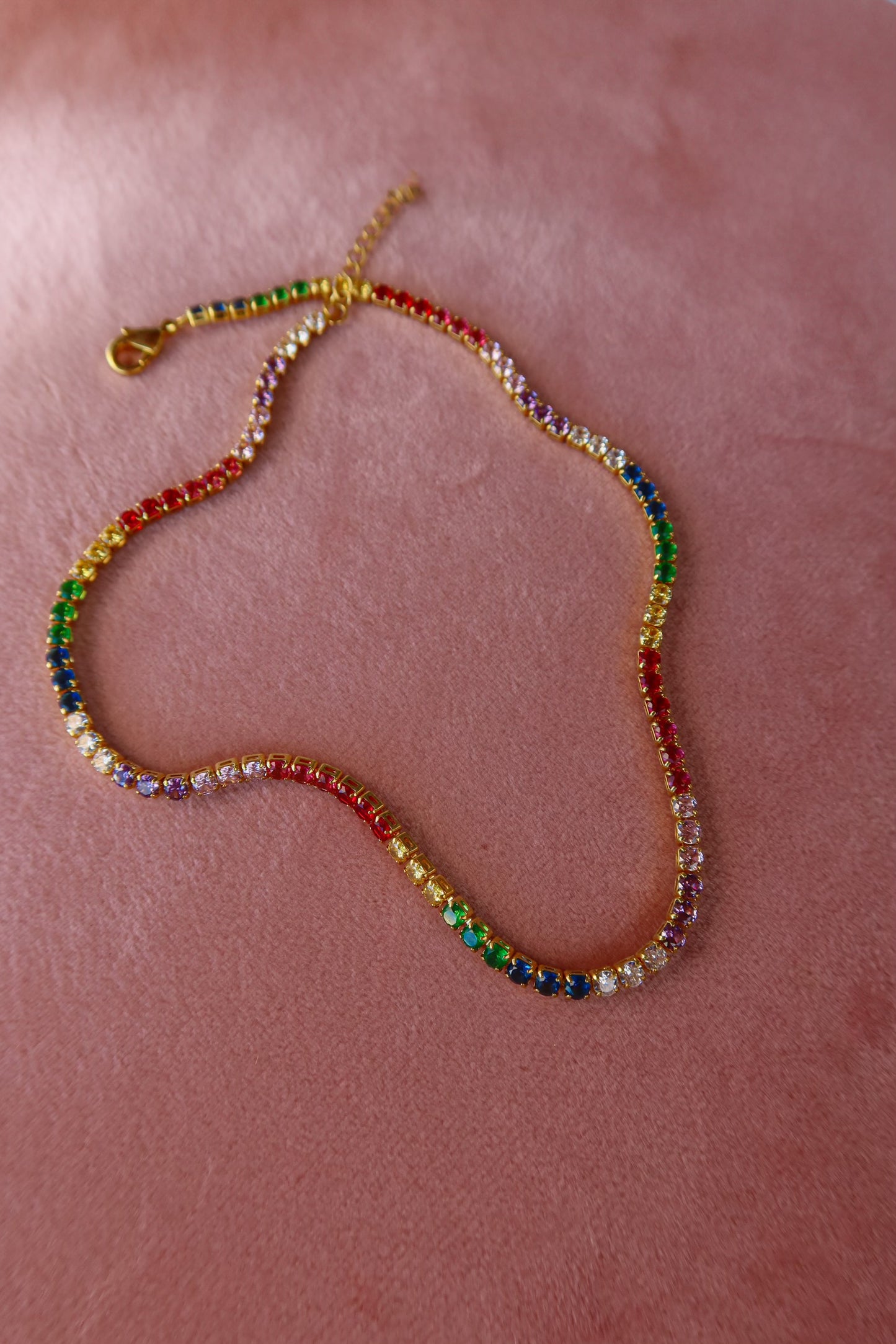 Rainbow Tennis Chain