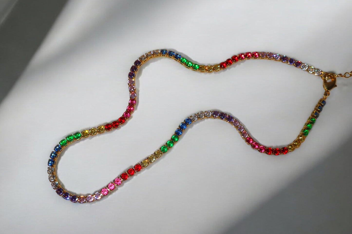 Rainbow Tennis Chain
