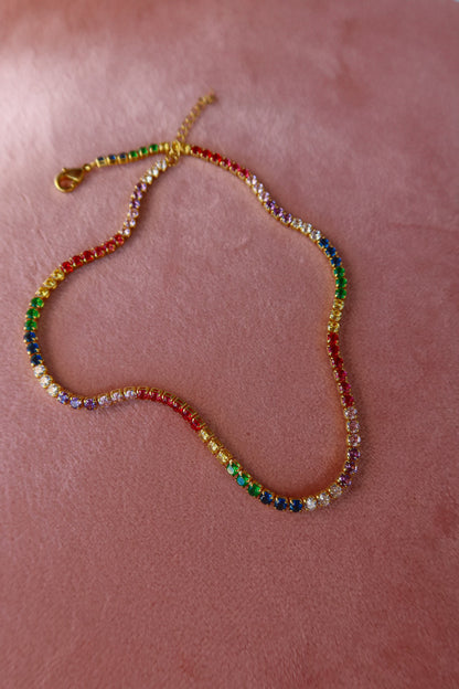Rainbow Tennis Chain